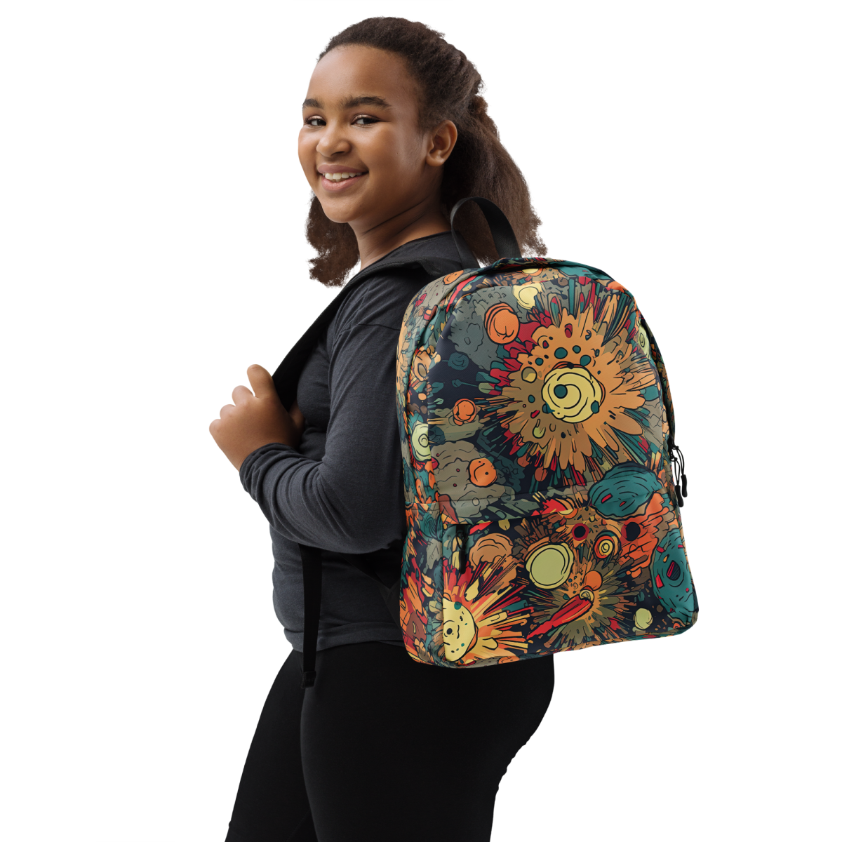 Flaming Fission - Blue/Yellow - Backpack - Image 9