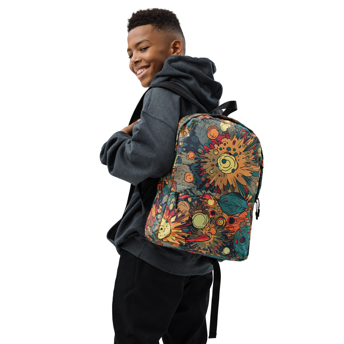 Flaming Fission - Blue/Yellow - Backpack - Image 10