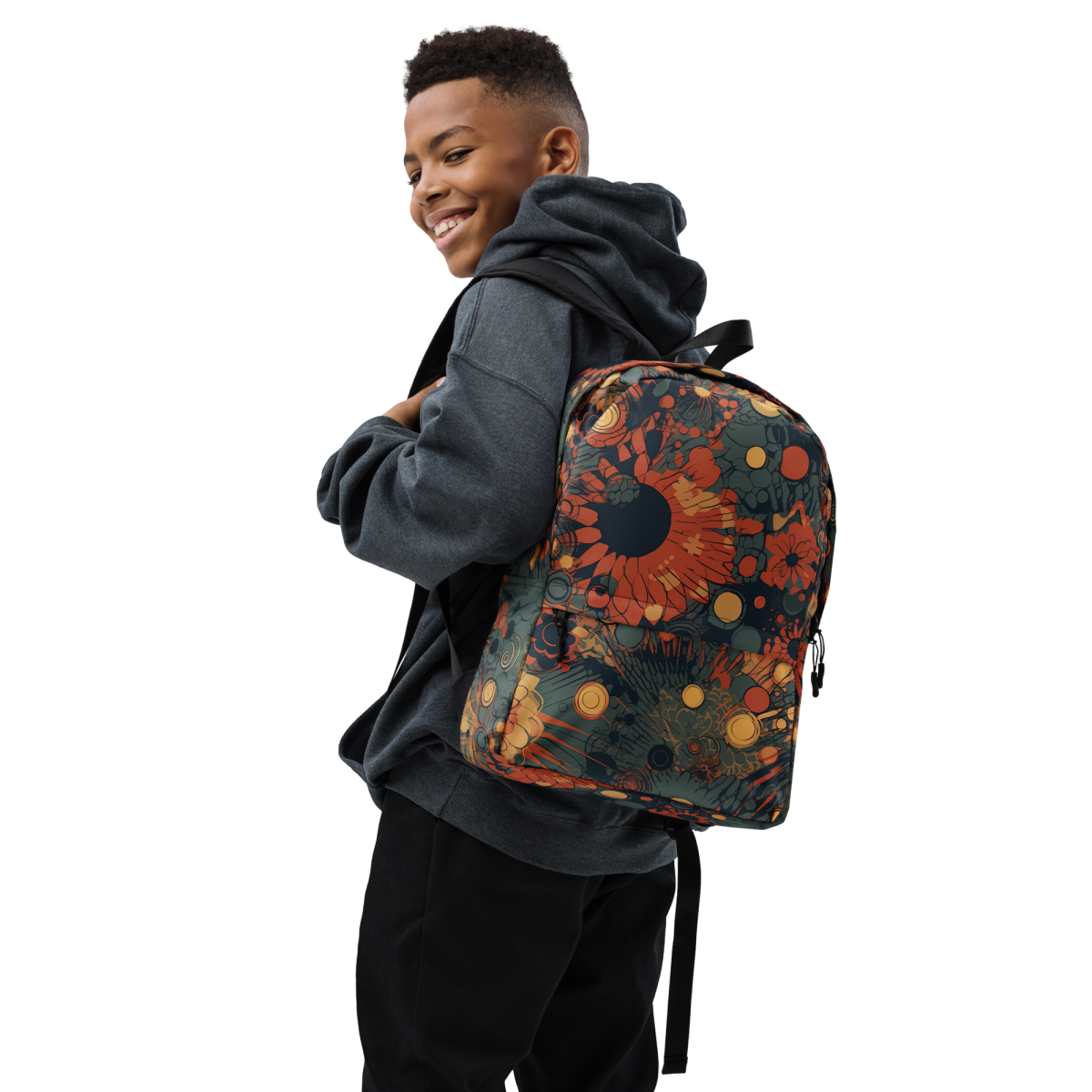 Trampled Flowers - Green/Blue - Backpack - Image 8