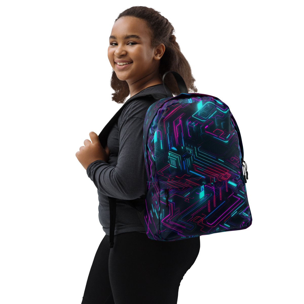 Cyberspace Circuits - Blue - Backpack - Image 8