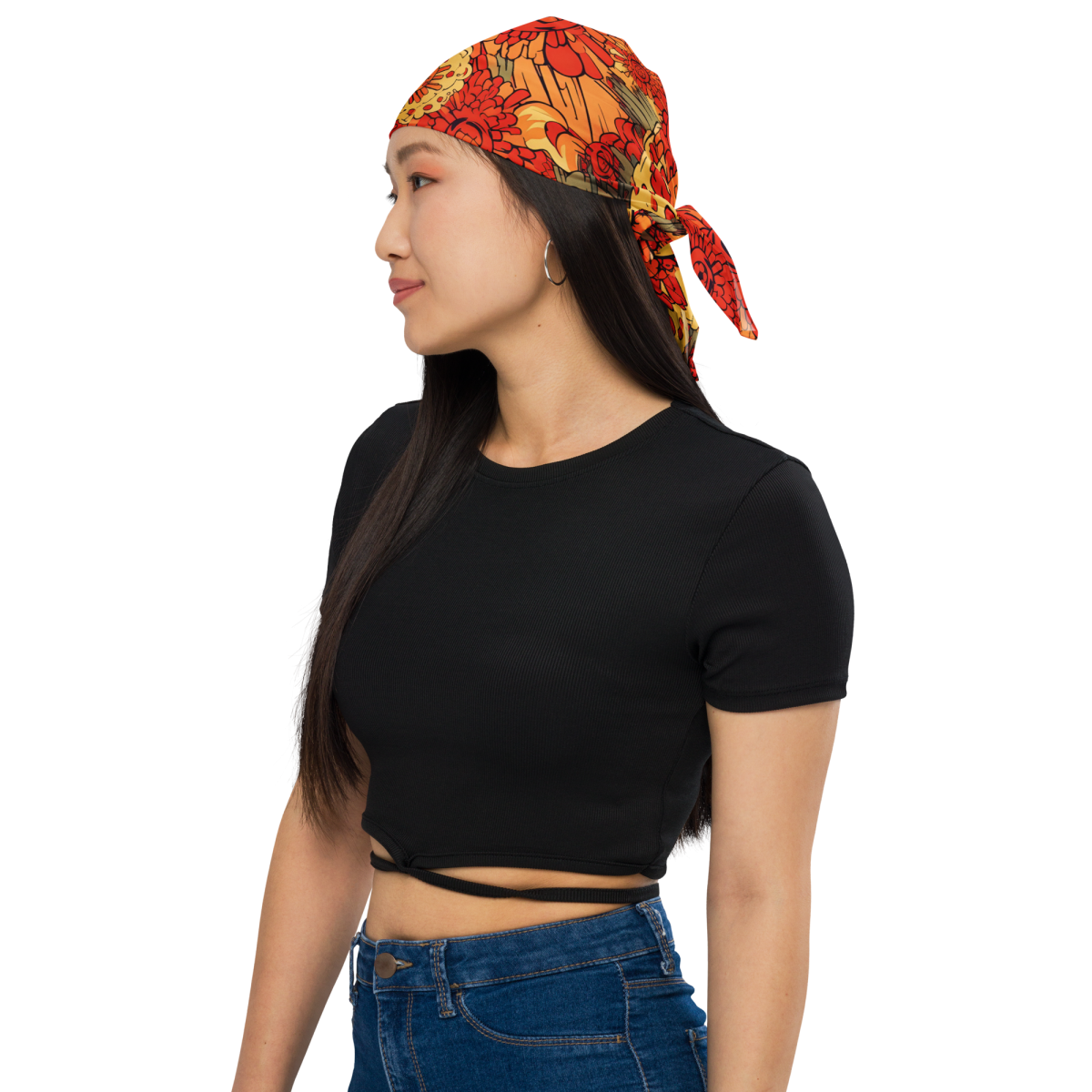 Fiery Fusion - Orange - Bandana - Image 4