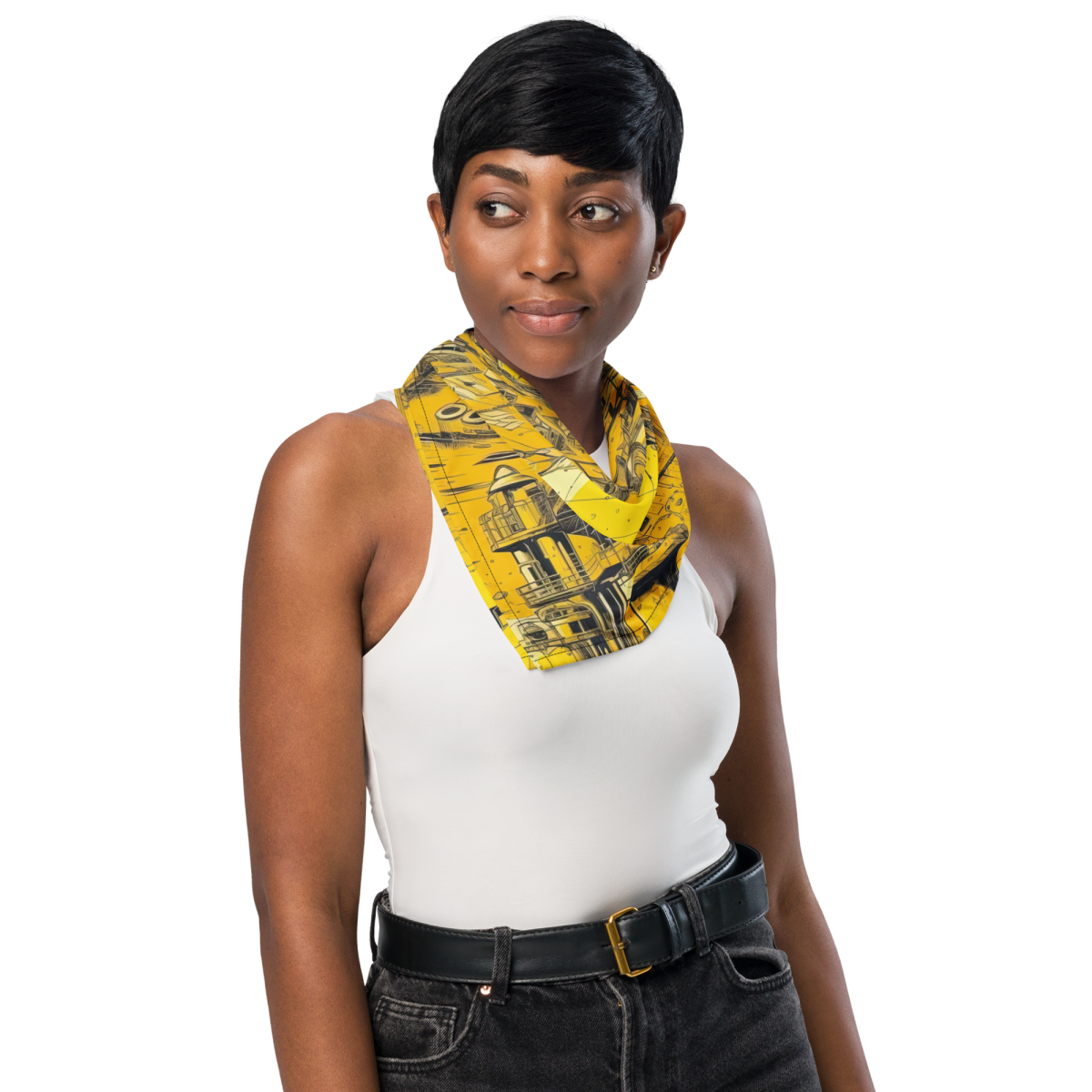 Moon Base - Yellow - Bandana - Image 2