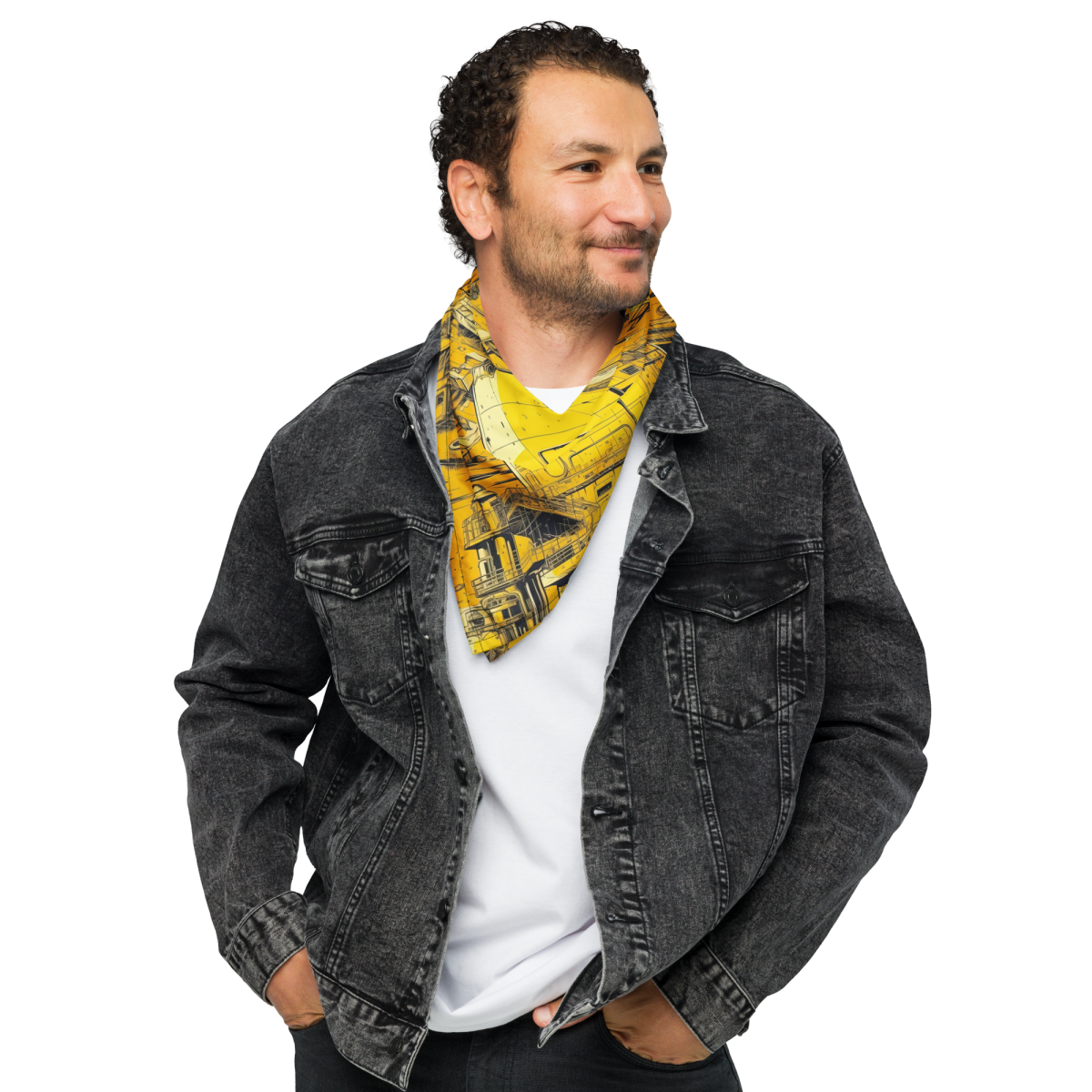 Moon Base - Yellow - Bandana - Image 3