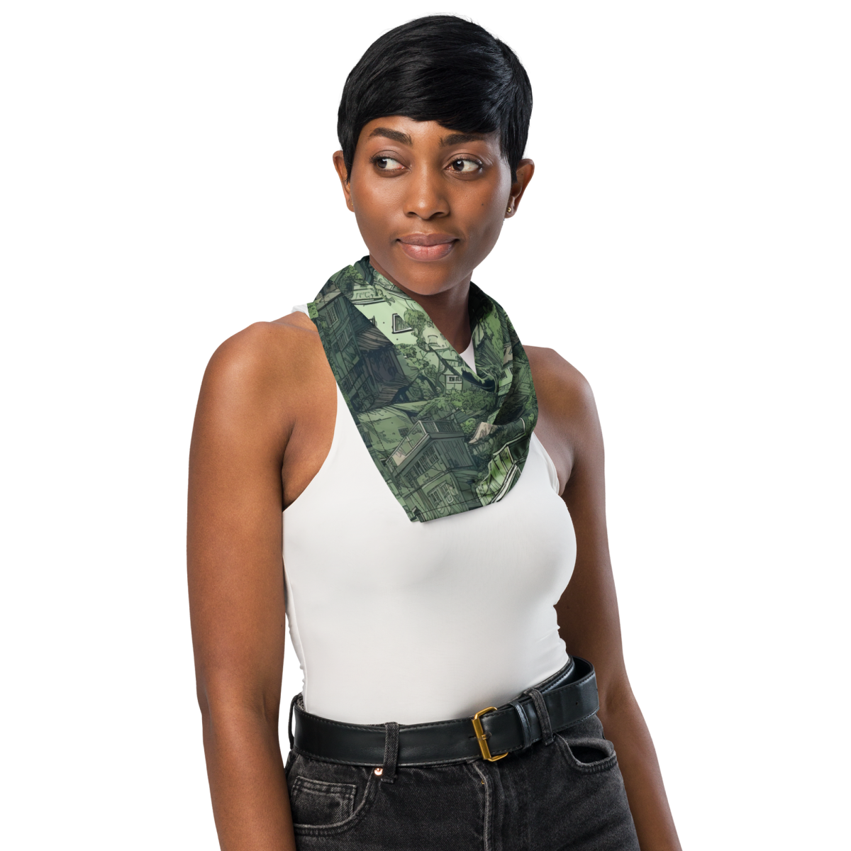 Nature Reclaims - Green - Bandana - Image 2
