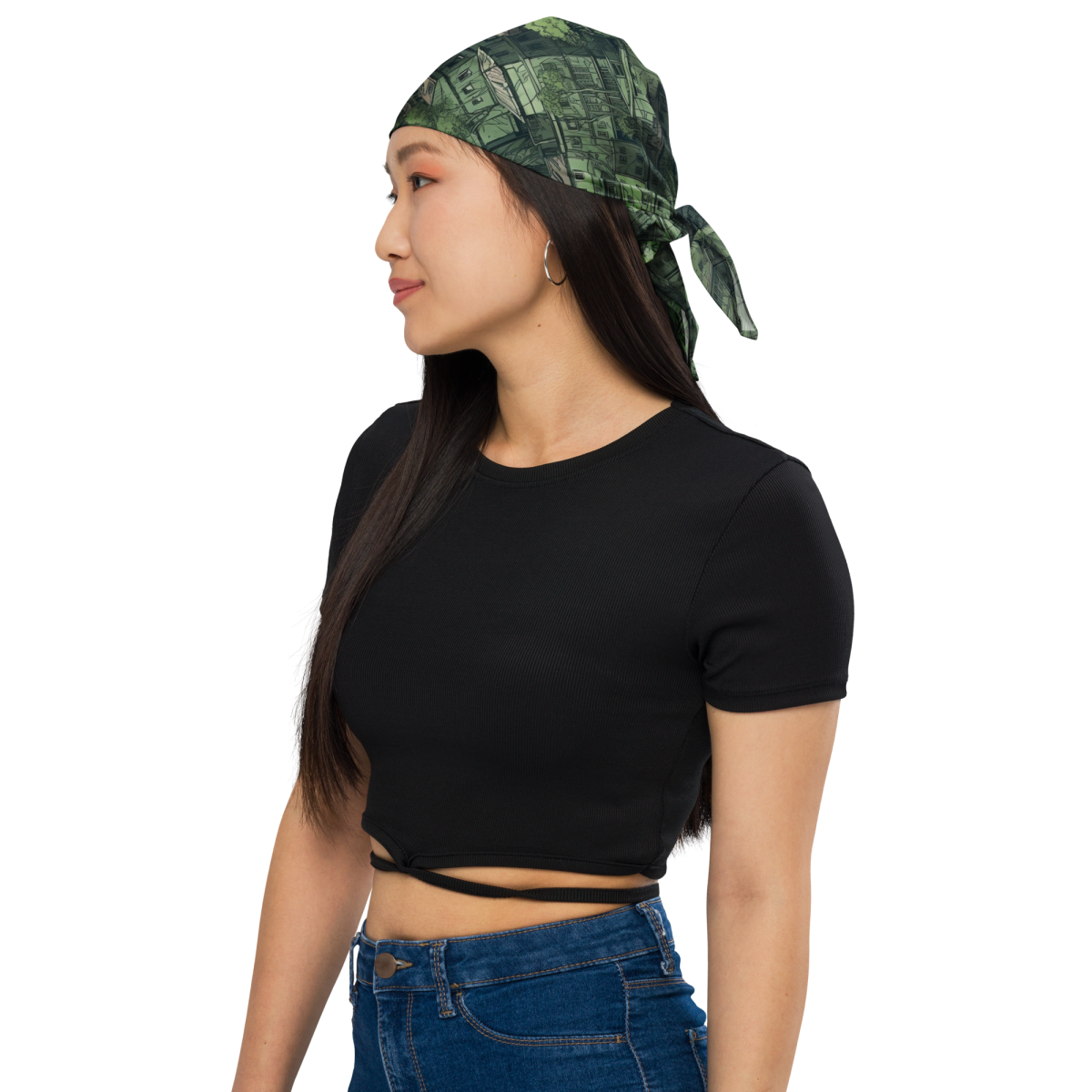 Nature Reclaims - Green - Bandana - Image 4