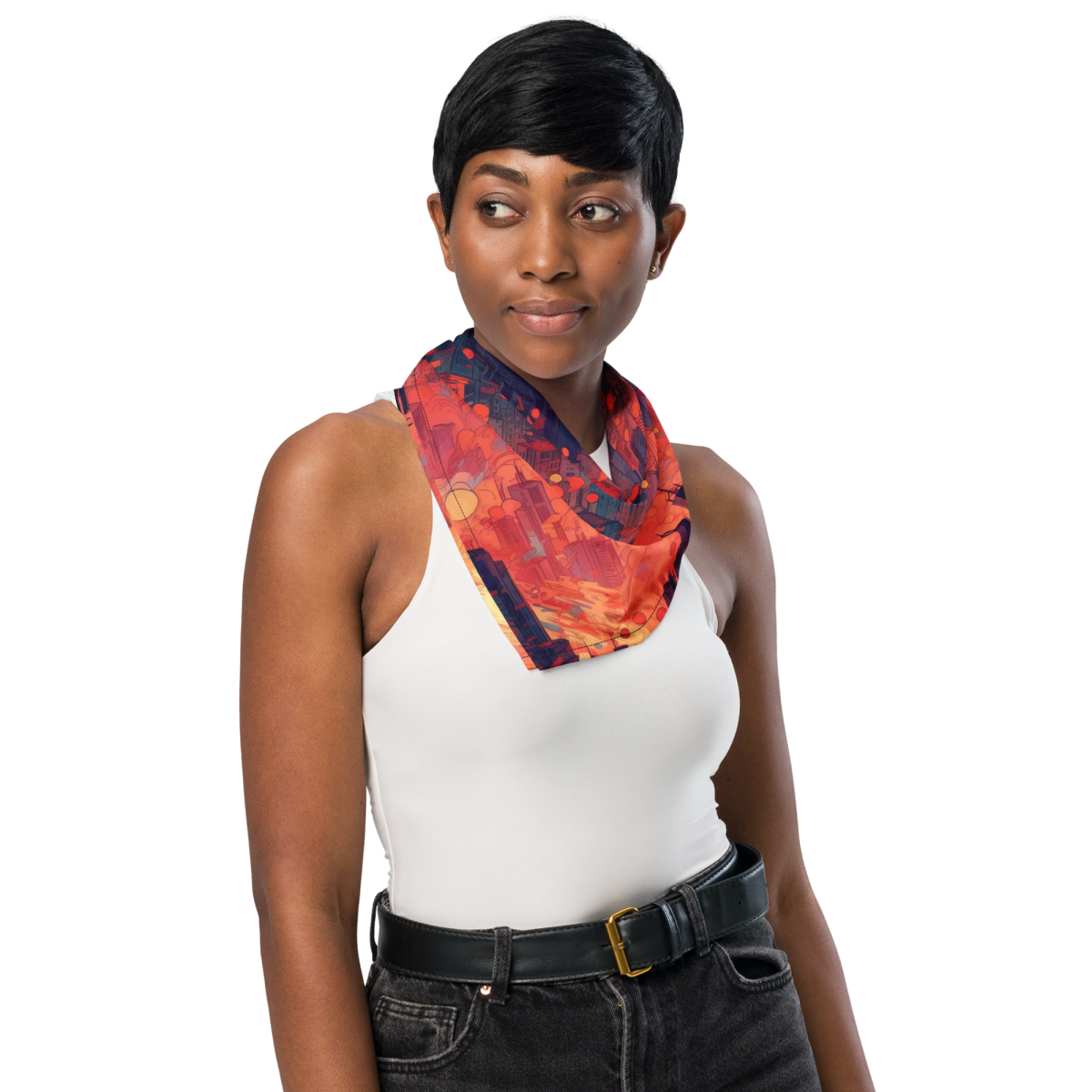 Fiery Dawn - Red/Black - Bandana - Image 2