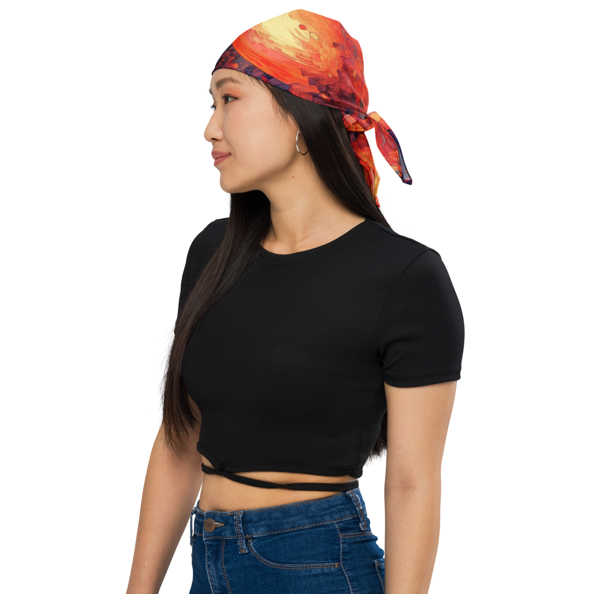 Fiery Dawn - Red/Black - Bandana - Image 4