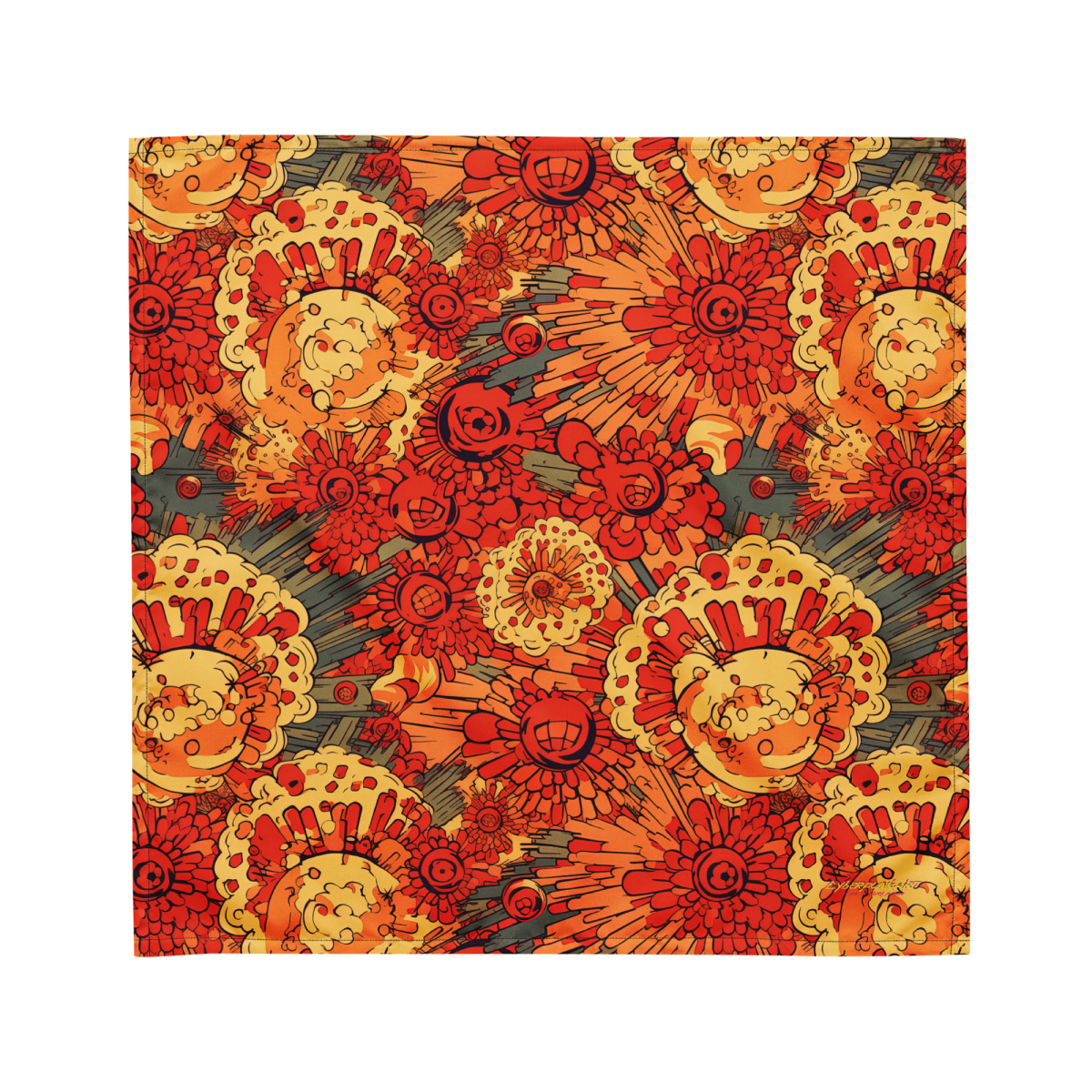 Fiery Fusion - Orange - Bandana - Image 6