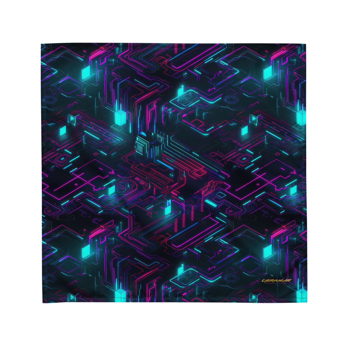 Cyberspace Circuits - Blue - Bandana - Image 6