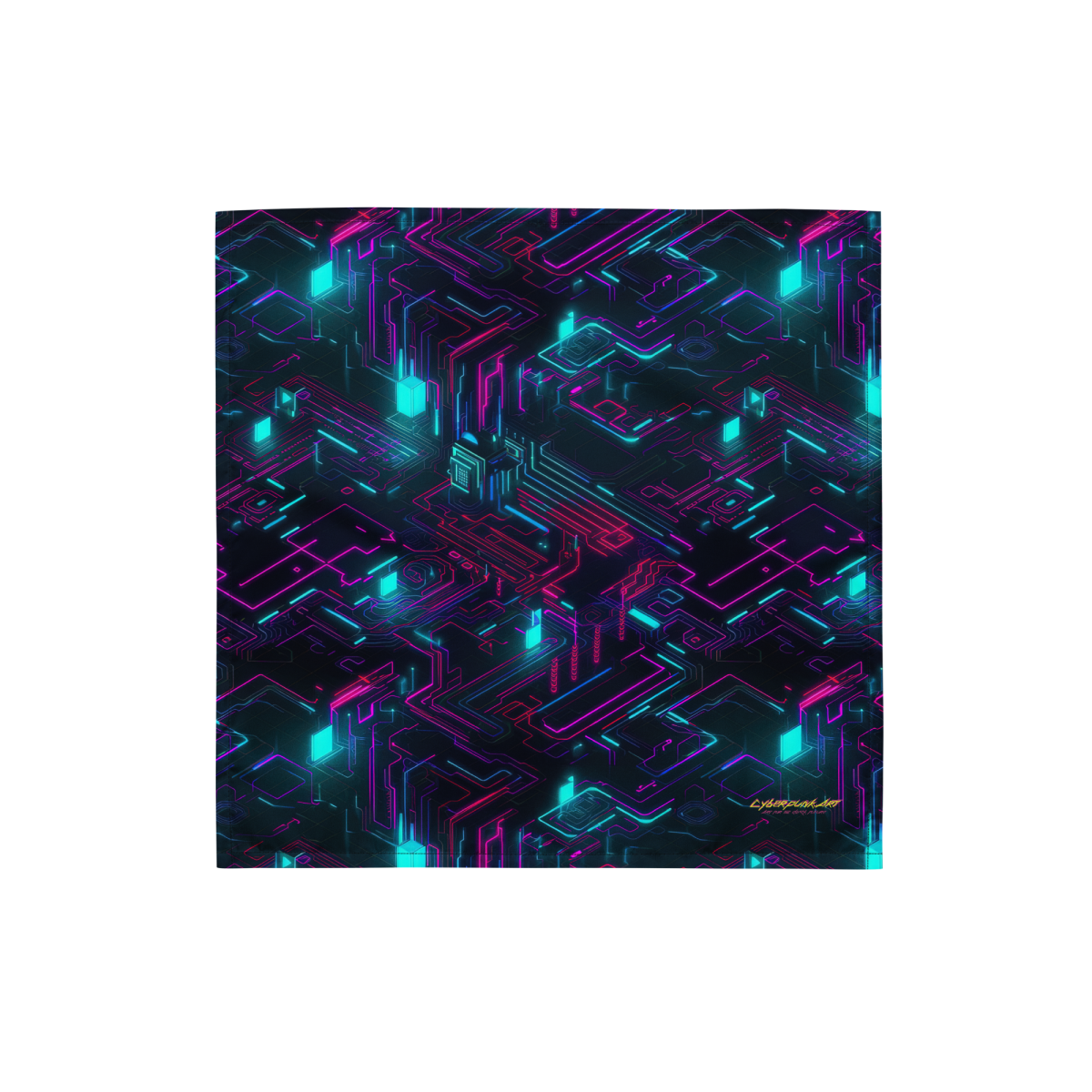 Cyberspace Circuits - Blue - Bandana - Image 5
