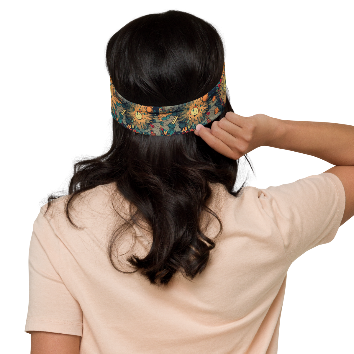 Flaming Fission - Blue/Yellow - Headband - Image 3