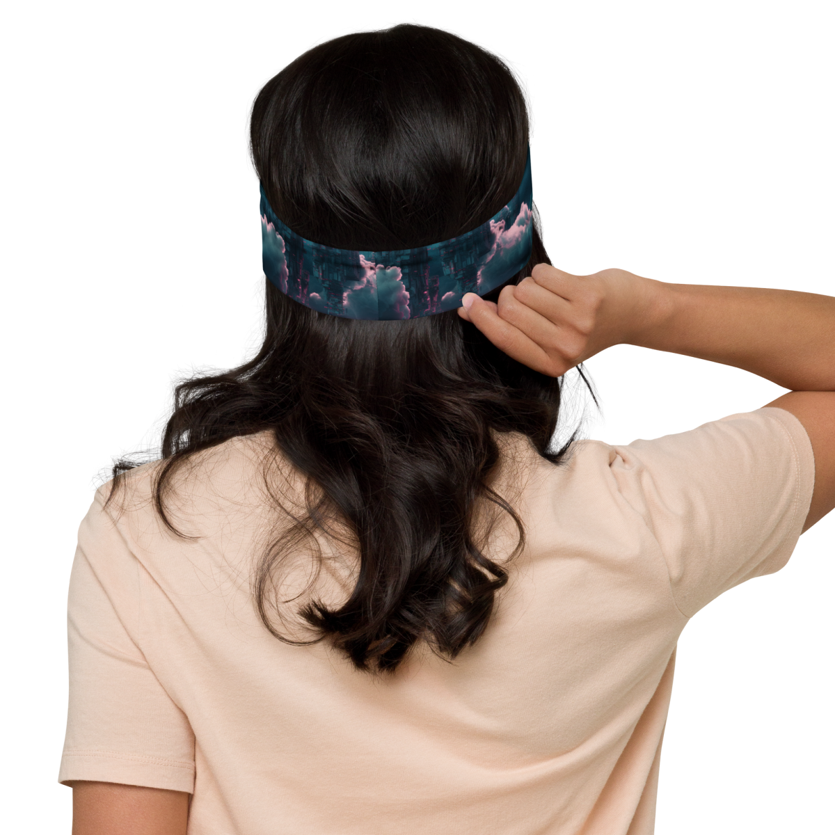 Cloudy Skyscraper - Blue/Magenta - Headband - Image 3