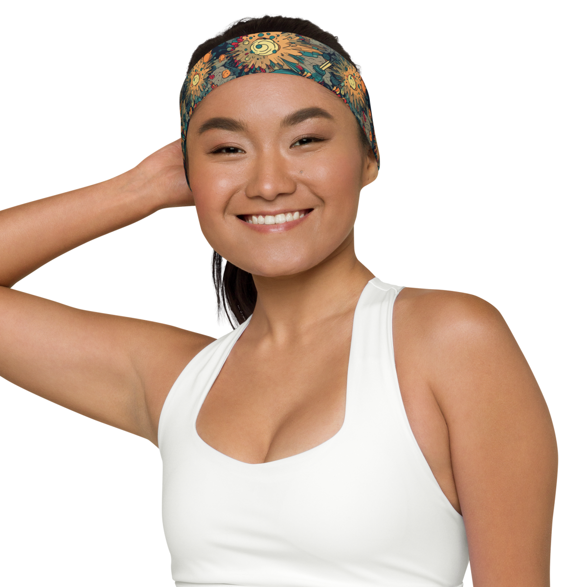 Flaming Fission - Blue/Yellow - Headband - Image 6