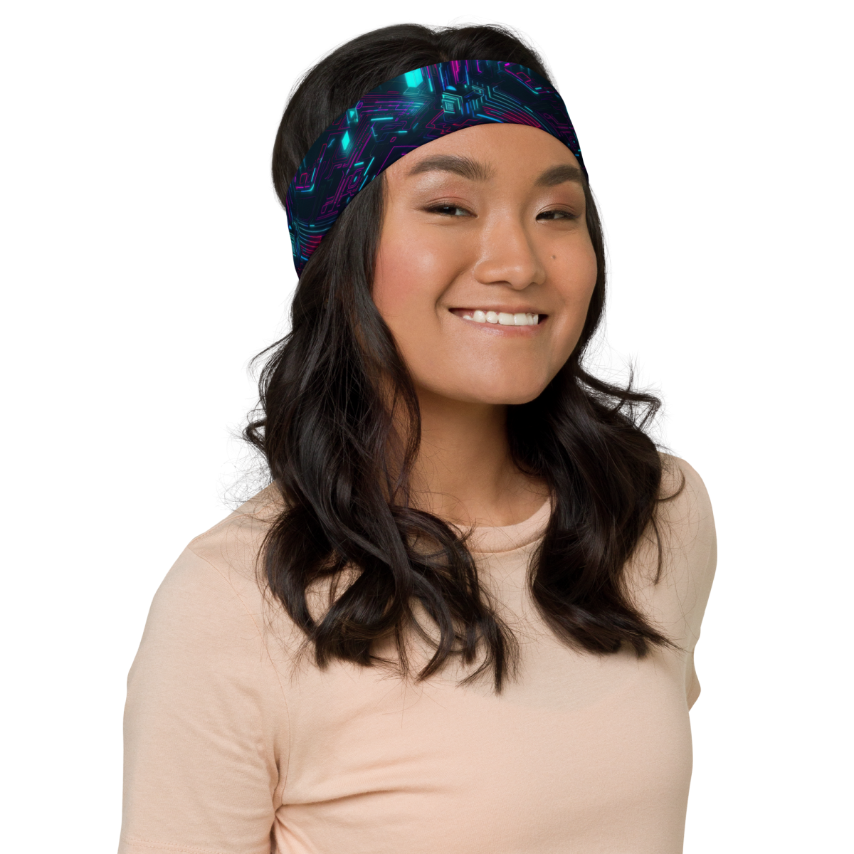 Cyberspace Circuits - Blue - Headband - Image 2