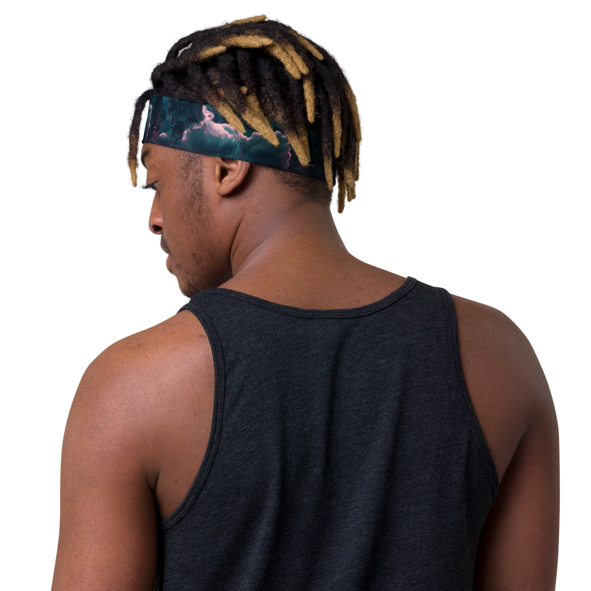 Cloudy Skyscraper - Blue/Magenta - Headband - Image 13