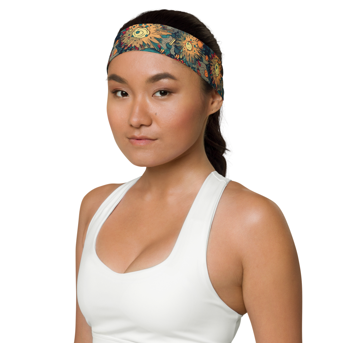 Flaming Fission - Blue/Yellow - Headband - Image 5