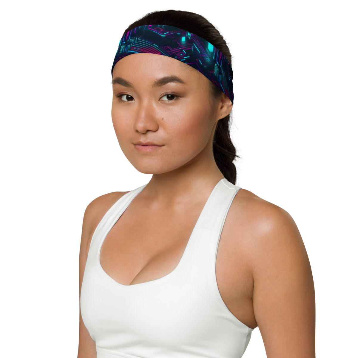 Cyberspace Circuits - Blue - Headband - Image 5