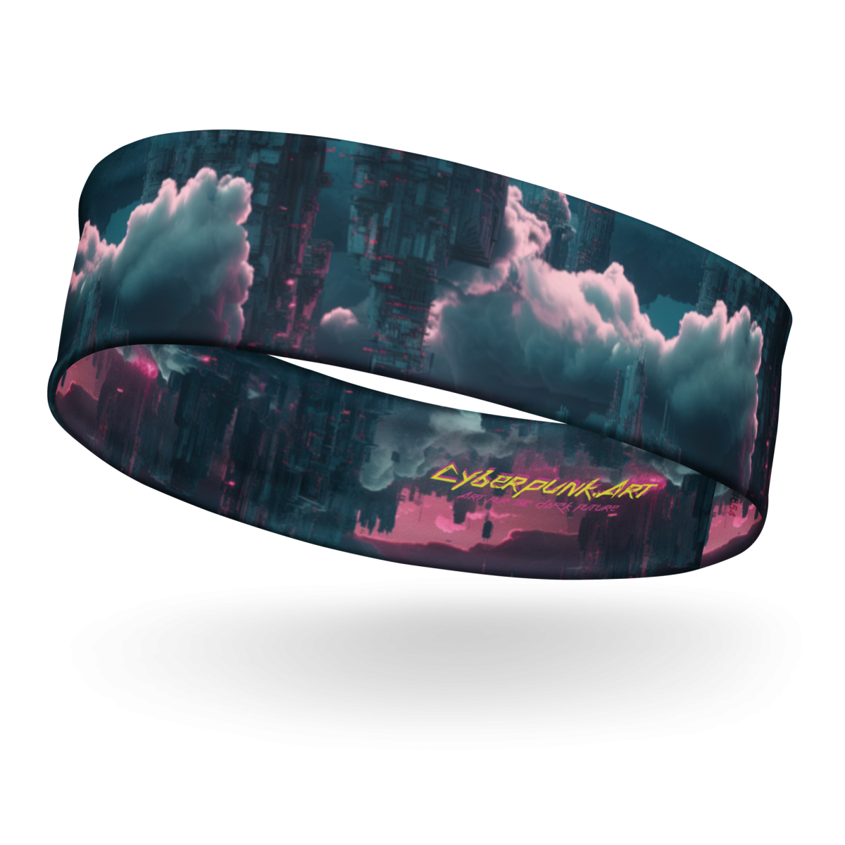 Cloudy Skyscraper - Blue/Magenta - Headband