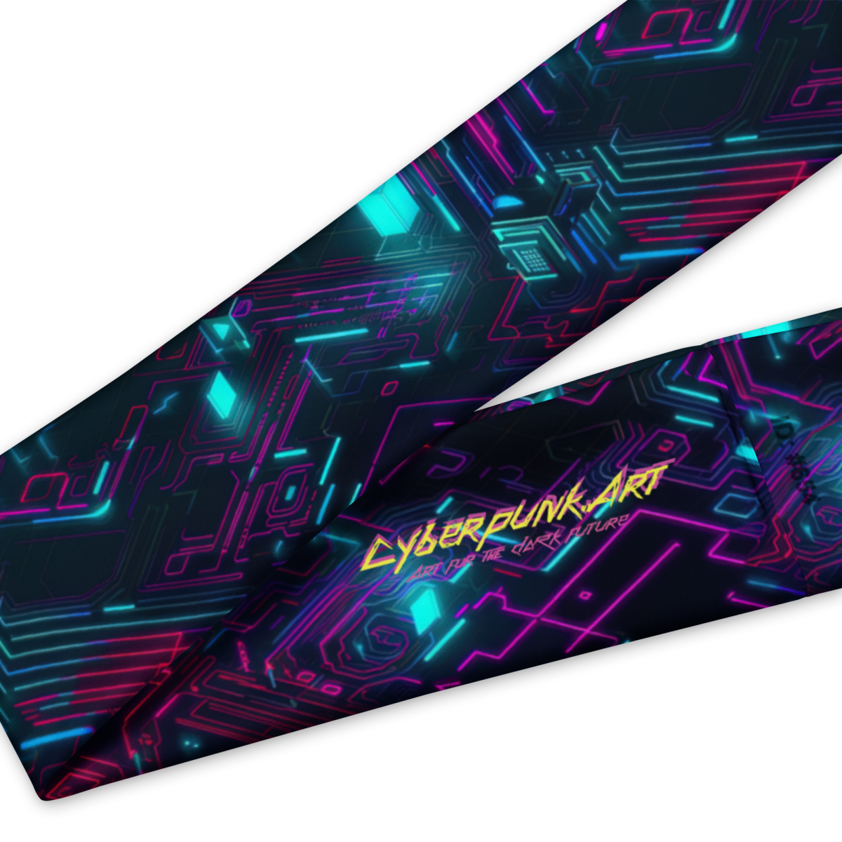Cyberspace Circuits - Blue - Headband - Image 14
