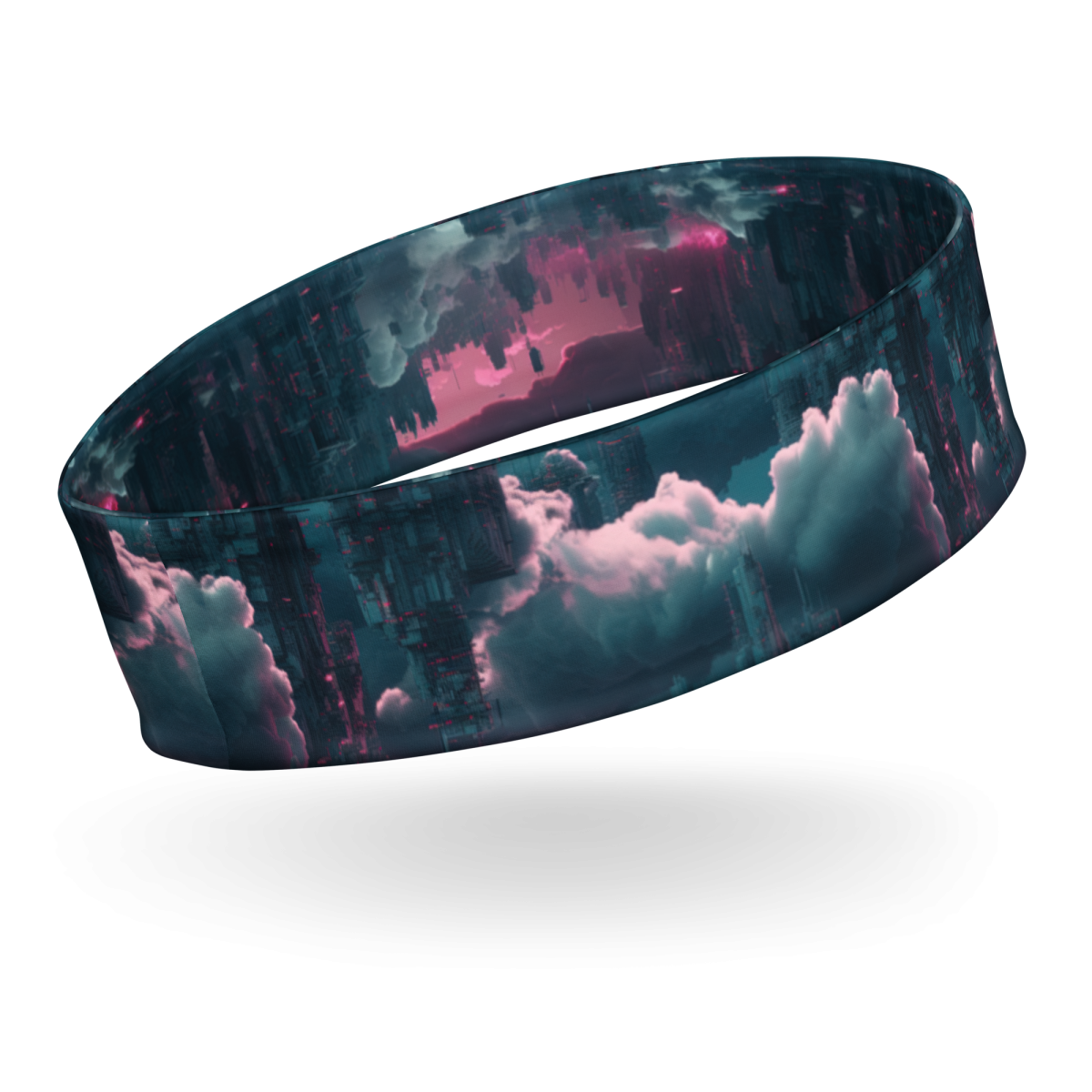 Cloudy Skyscraper - Blue/Magenta - Headband - Image 17
