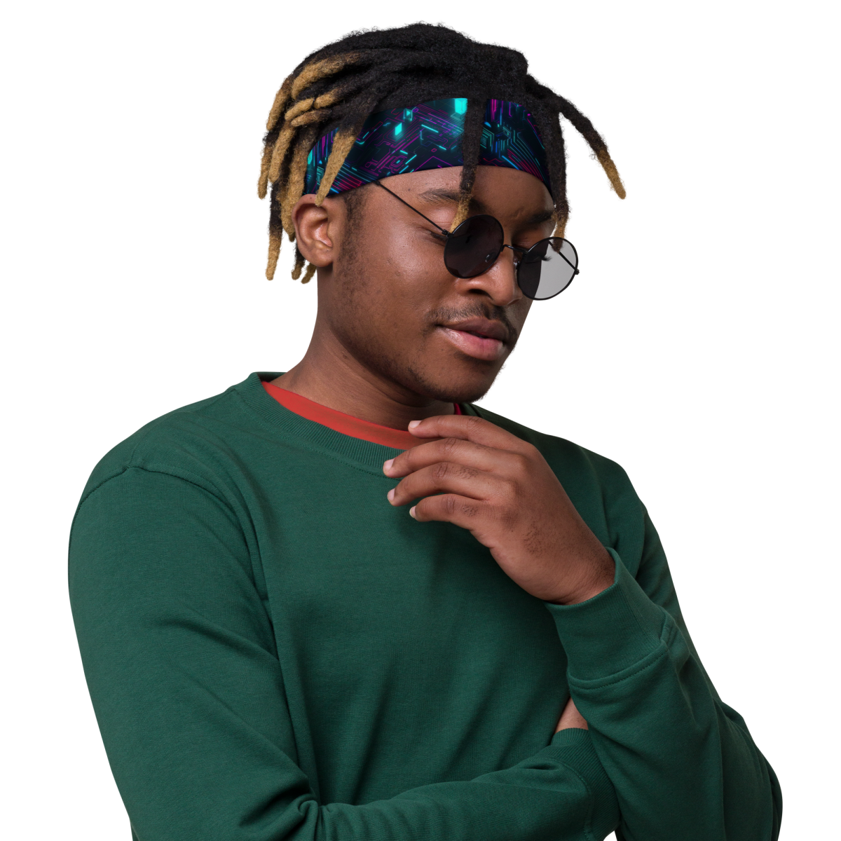 Cyberspace Circuits - Blue - Headband - Image 8
