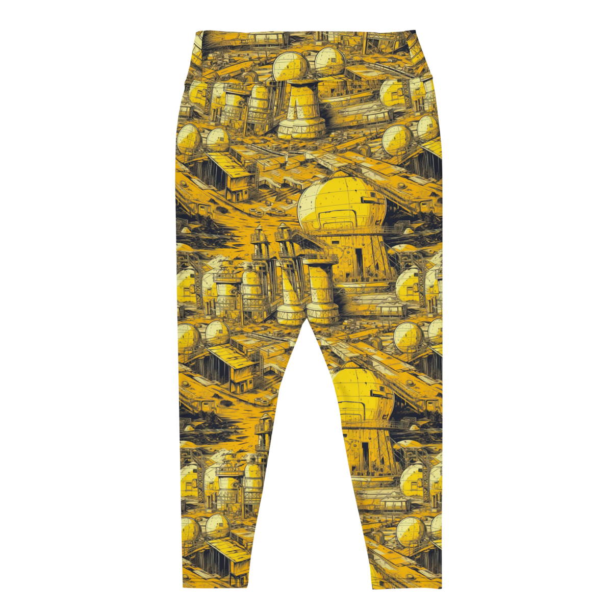 Moon Base - Yellow - Yoga Leggings - Image 25