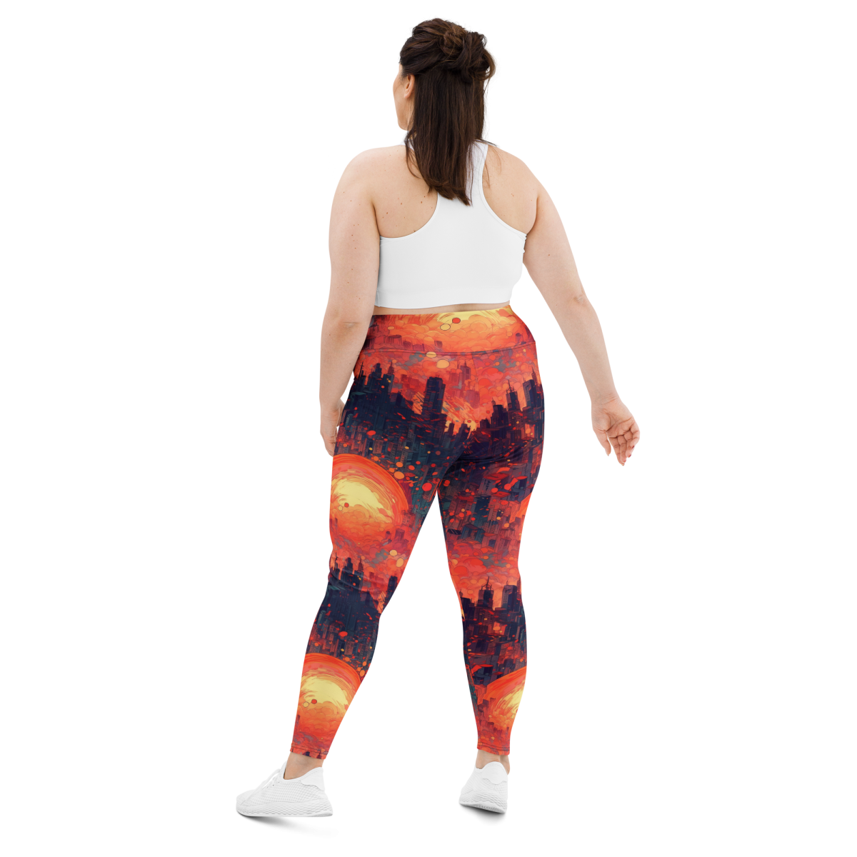 Fiery Dawn - Red/Black - Plus Size Leggings - Image 19
