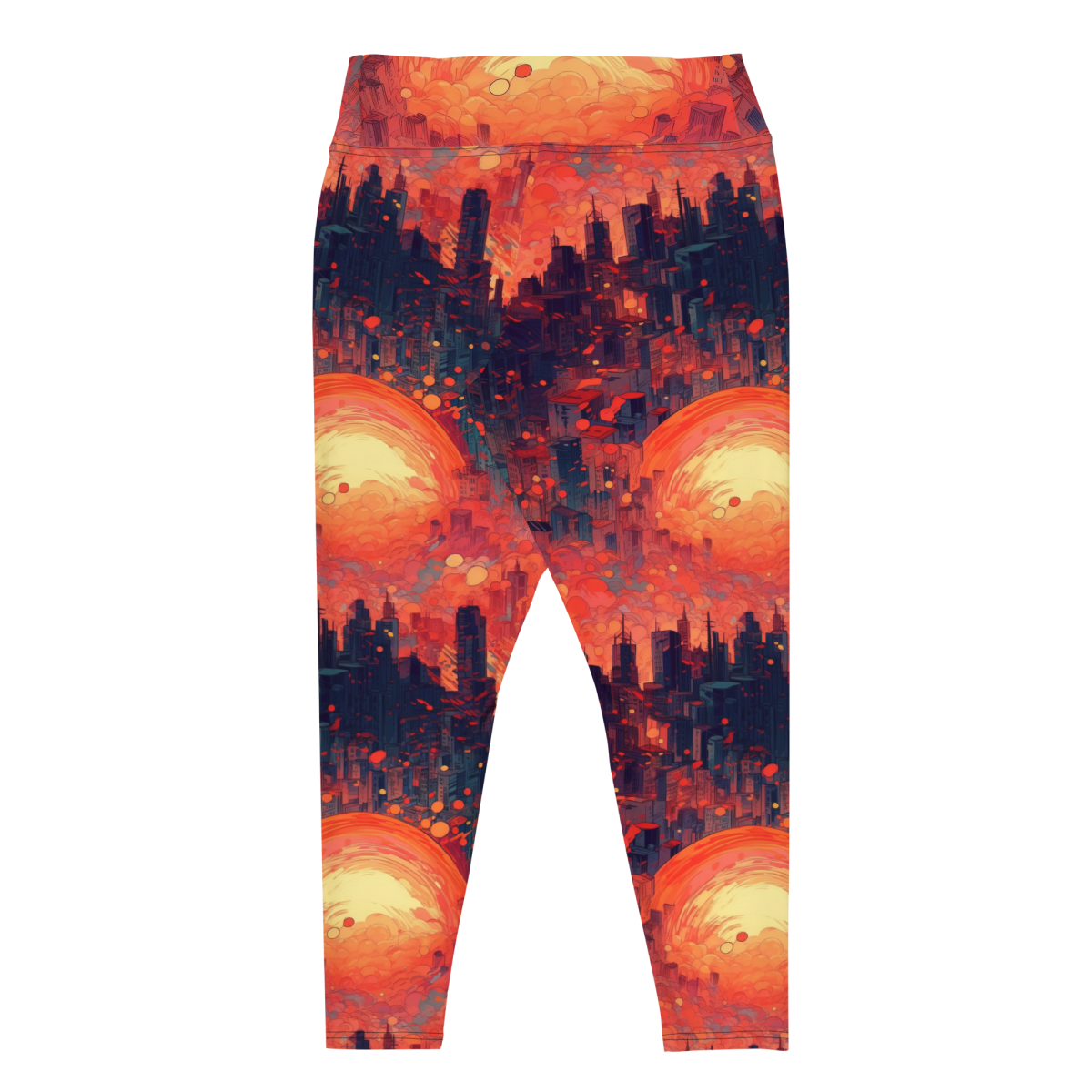 Fiery Dawn - Red/Black - Plus Size Leggings - Image 25