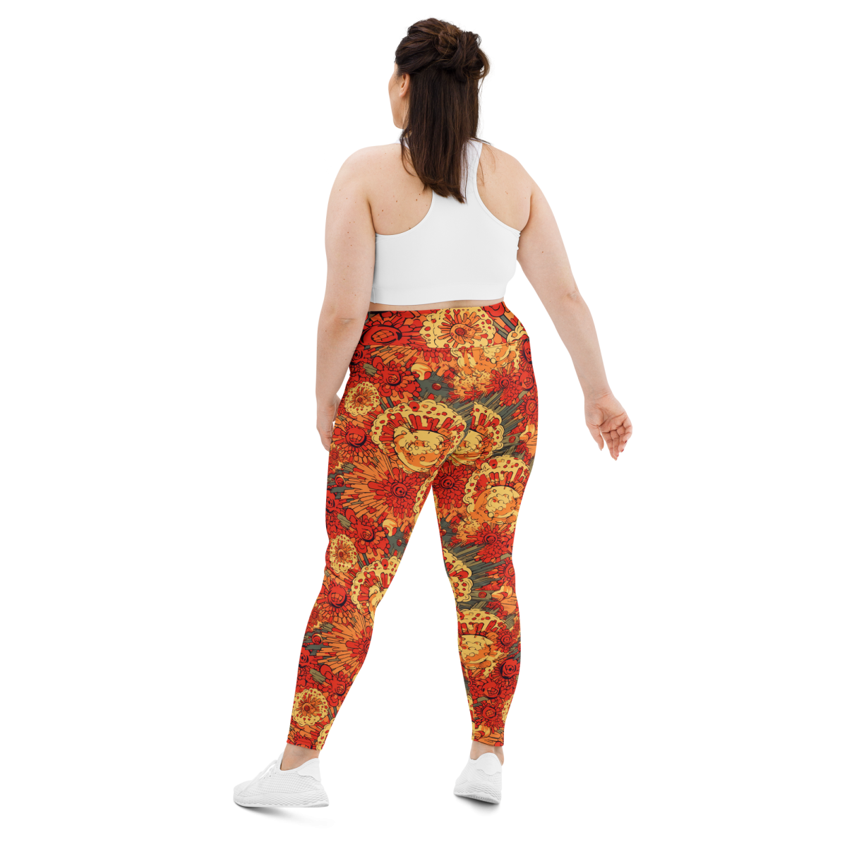Fusion - Orange - Dark Blue Plus Size Leggings - Image 19