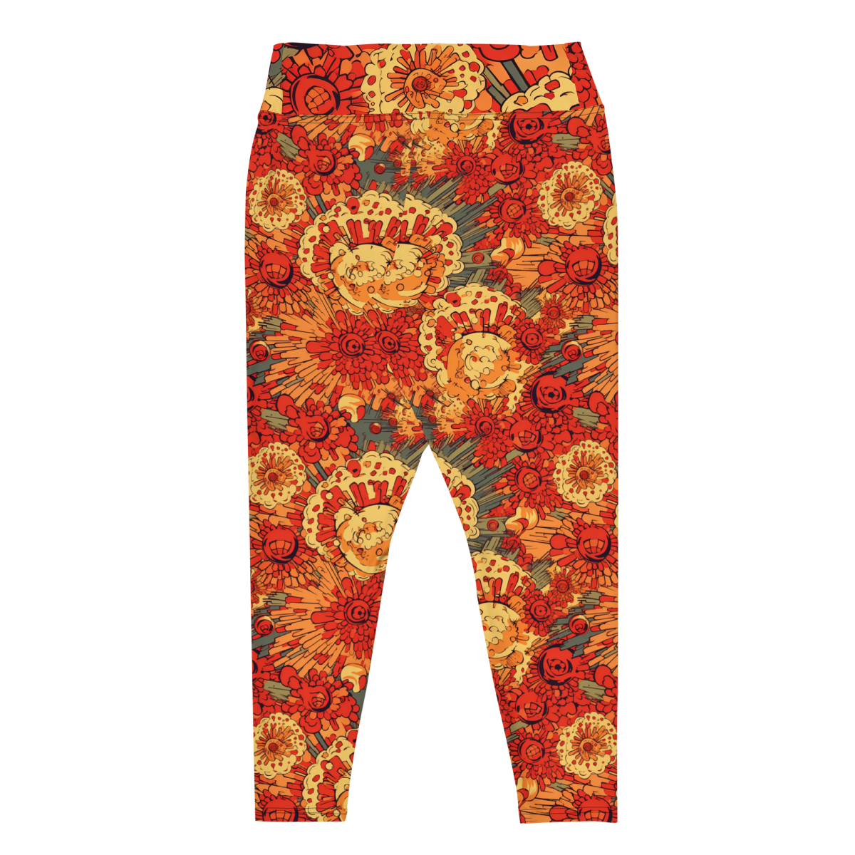 Fusion - Orange - Dark Blue Plus Size Leggings - Image 25