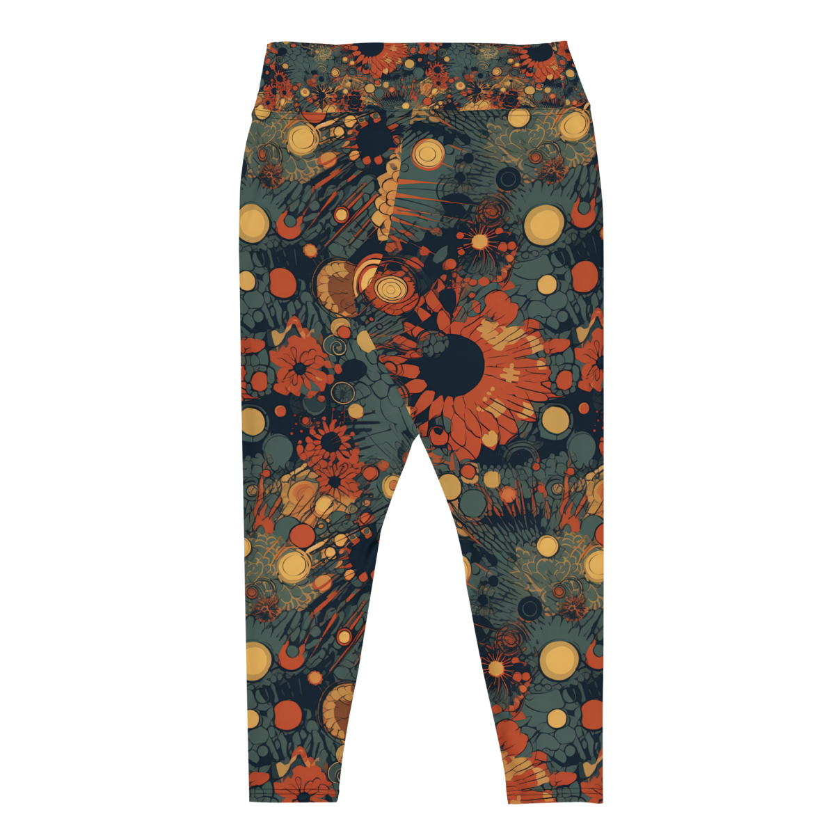 Trampled Flowers - Green/Blue - Plus Size Leggings - Image 25