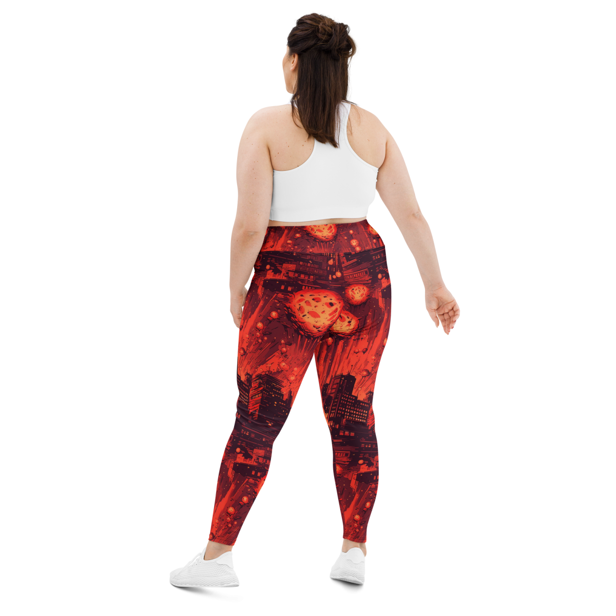 Meteor Strike - Red - Plus Size Leggings - Image 19