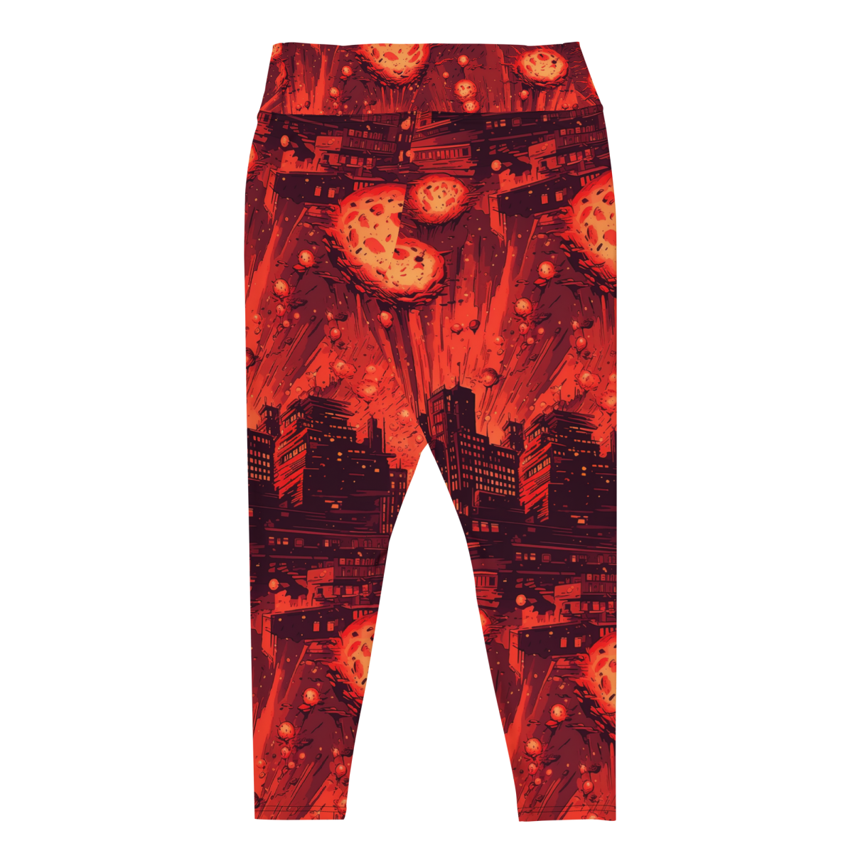Meteor Strike - Red - Plus Size Leggings - Image 25