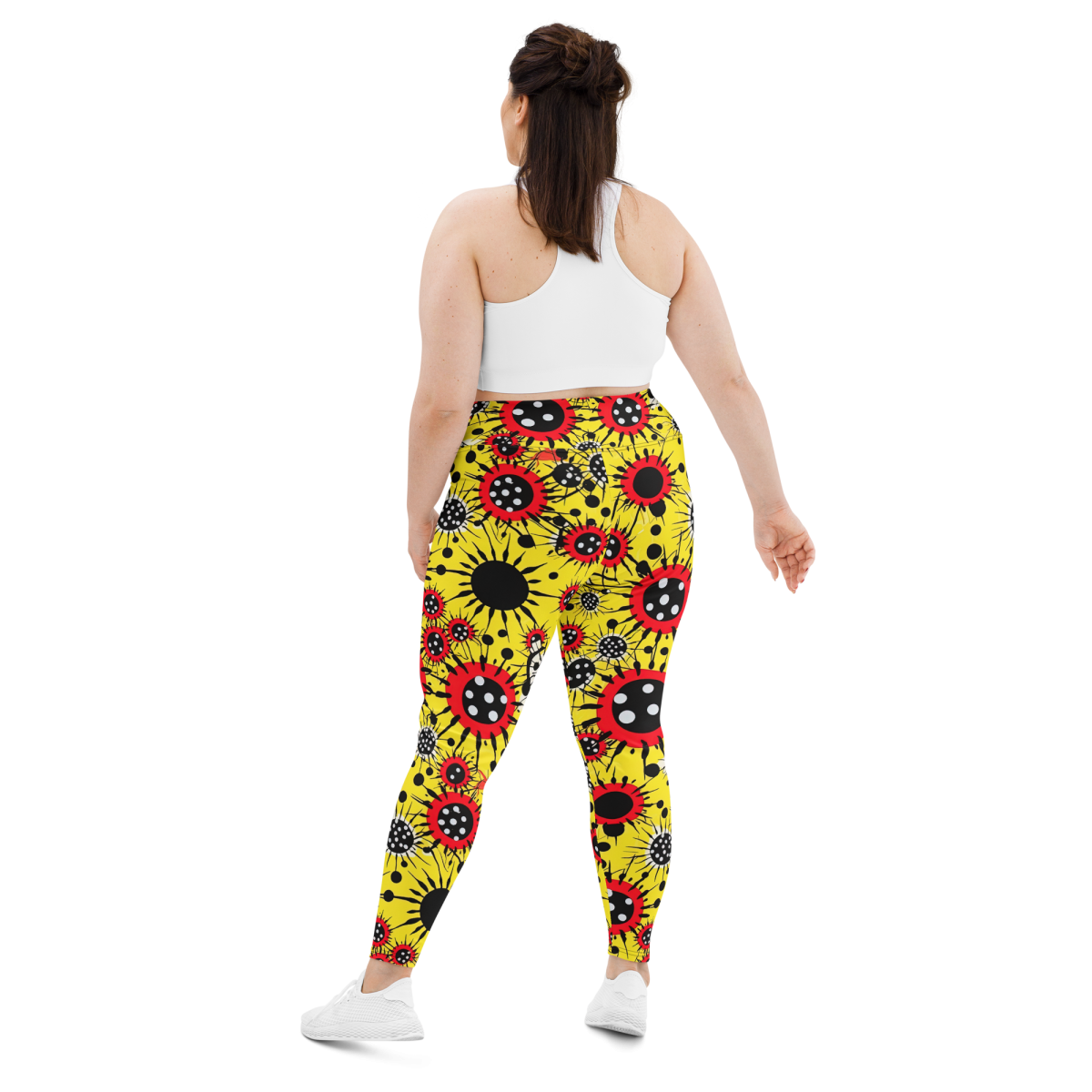 Virus Attack - Yellow/Red - Plus Size Leggings - Image 19
