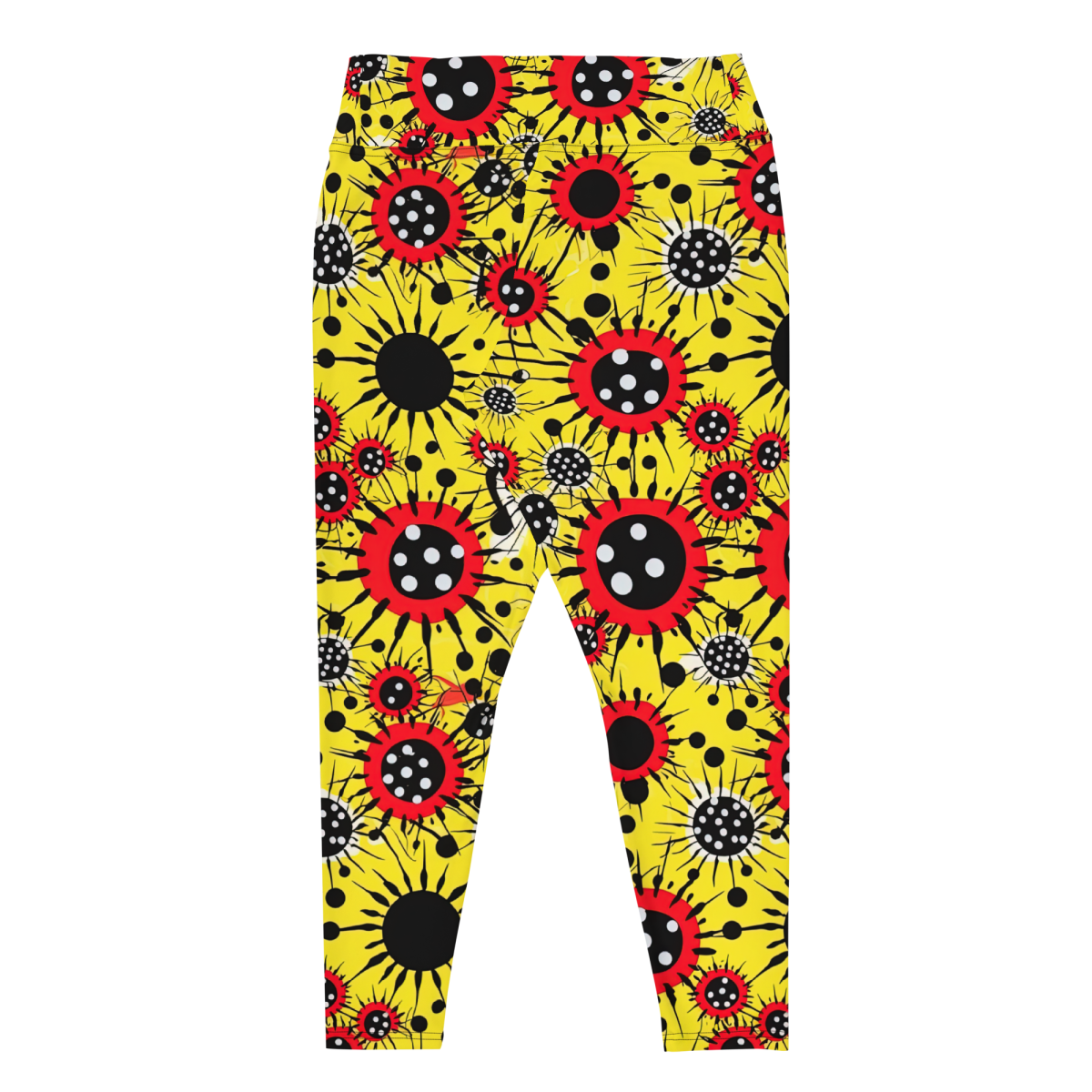 Virus Attack - Yellow/Red - Plus Size Leggings - Image 25