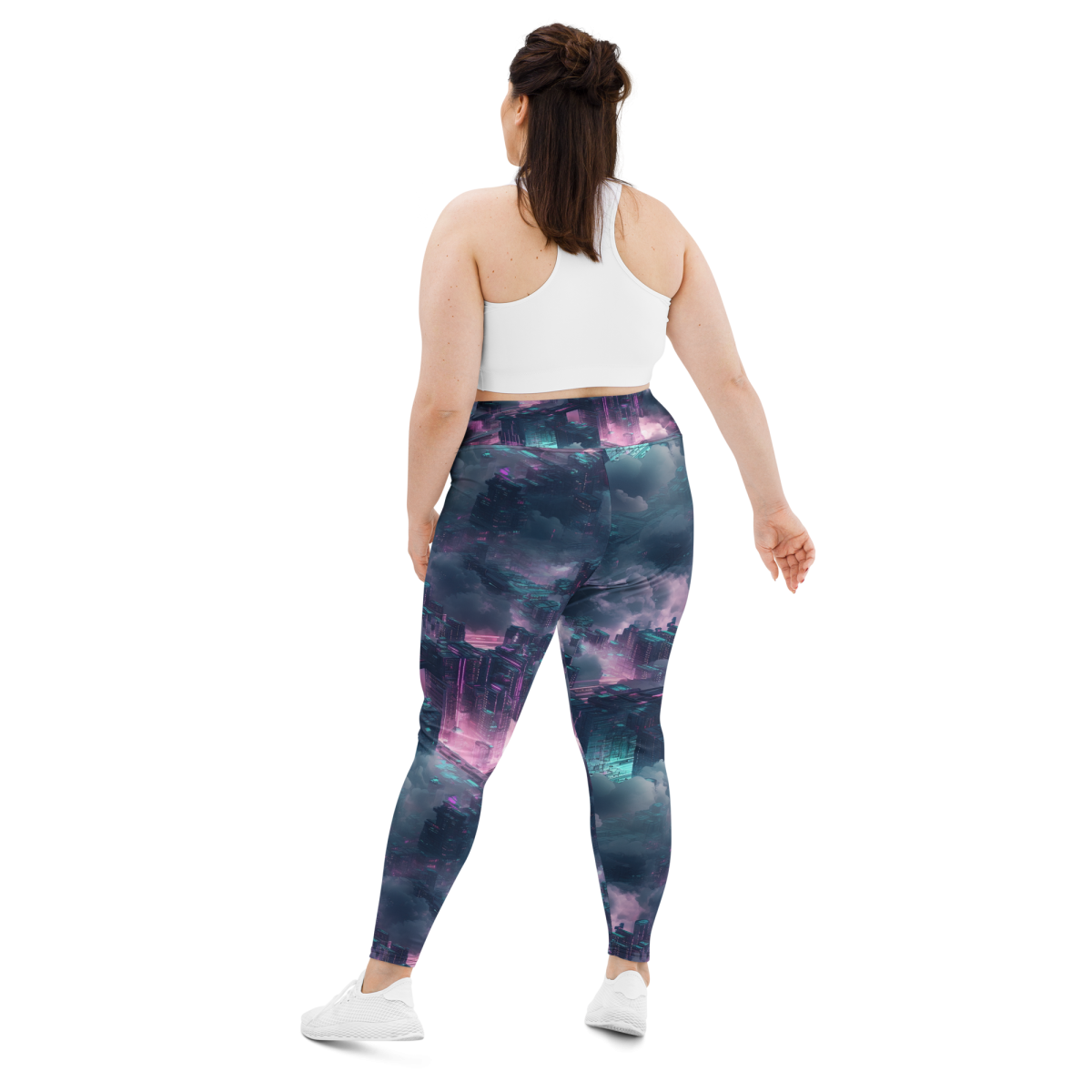 Cloudy Skyscraper - Blue/Magenta - Plus Size Leggings - Image 19