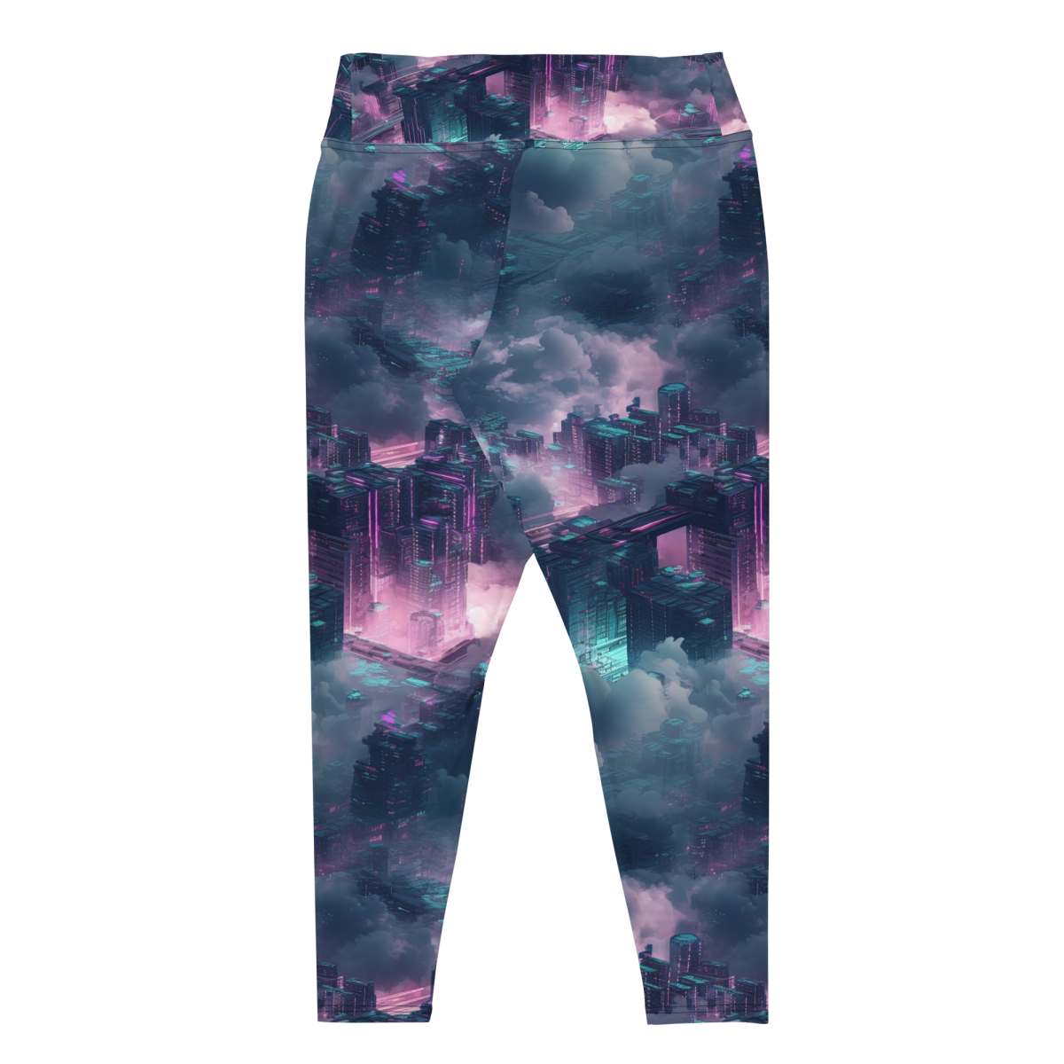 Cloudy Skyscraper - Blue/Magenta - Plus Size Leggings - Image 25