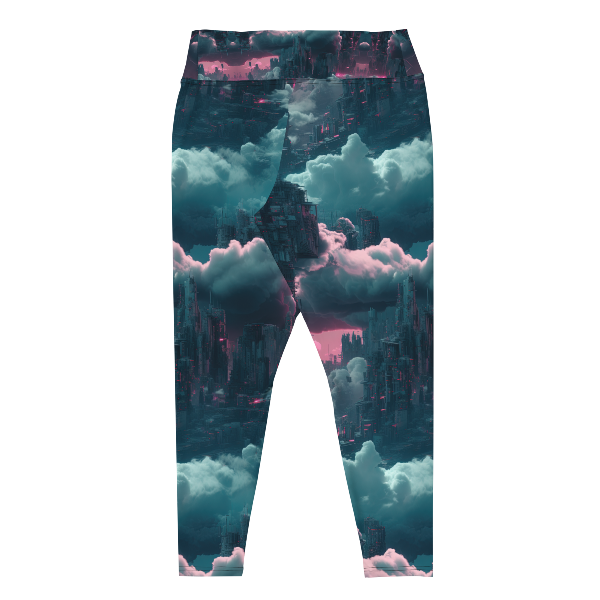Cloudy City - Blue/Magenta - Plus Size Leggings - Image 25