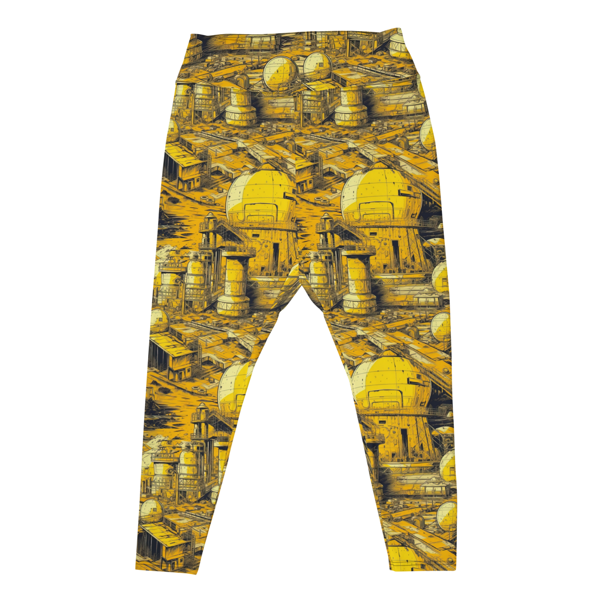 Moon Base - Yellow - Yoga Leggings