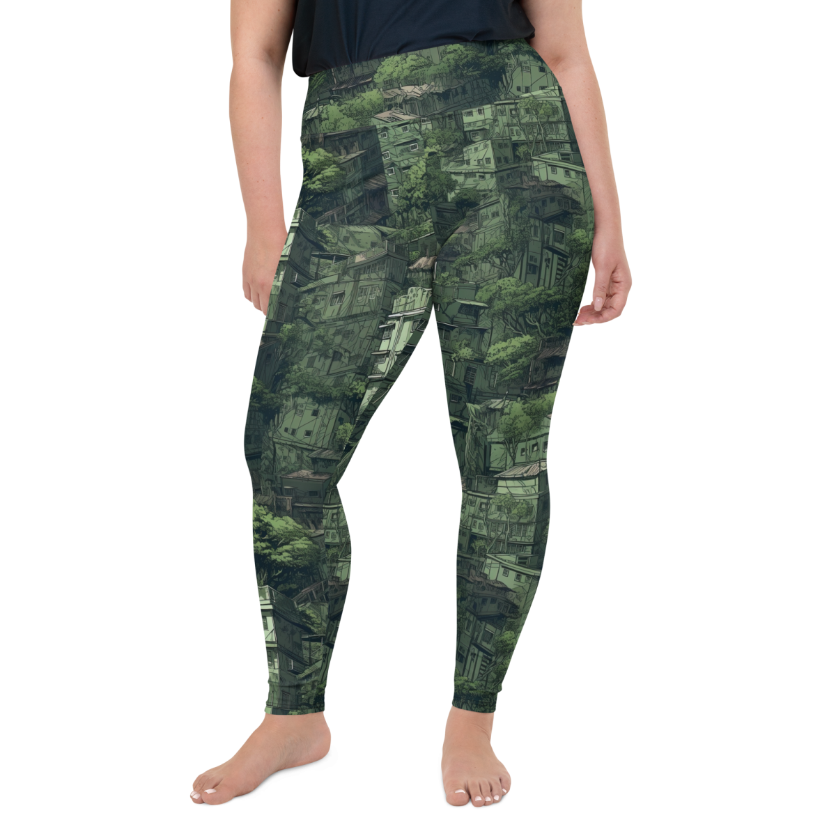 Nature Reclaims - Green - Yoga Shorts - Image 3