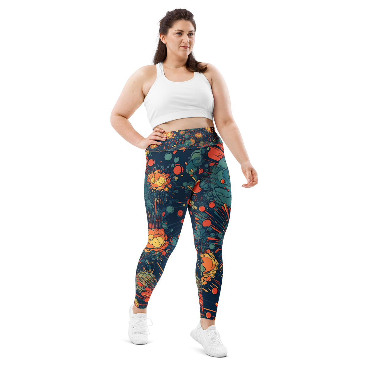Subatomic Schism - Dark Blue Plus Size Leggings - Image 2
