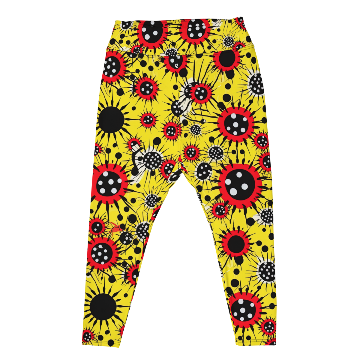 Virus Attack - Yellow/Red - Plus Size Leggings