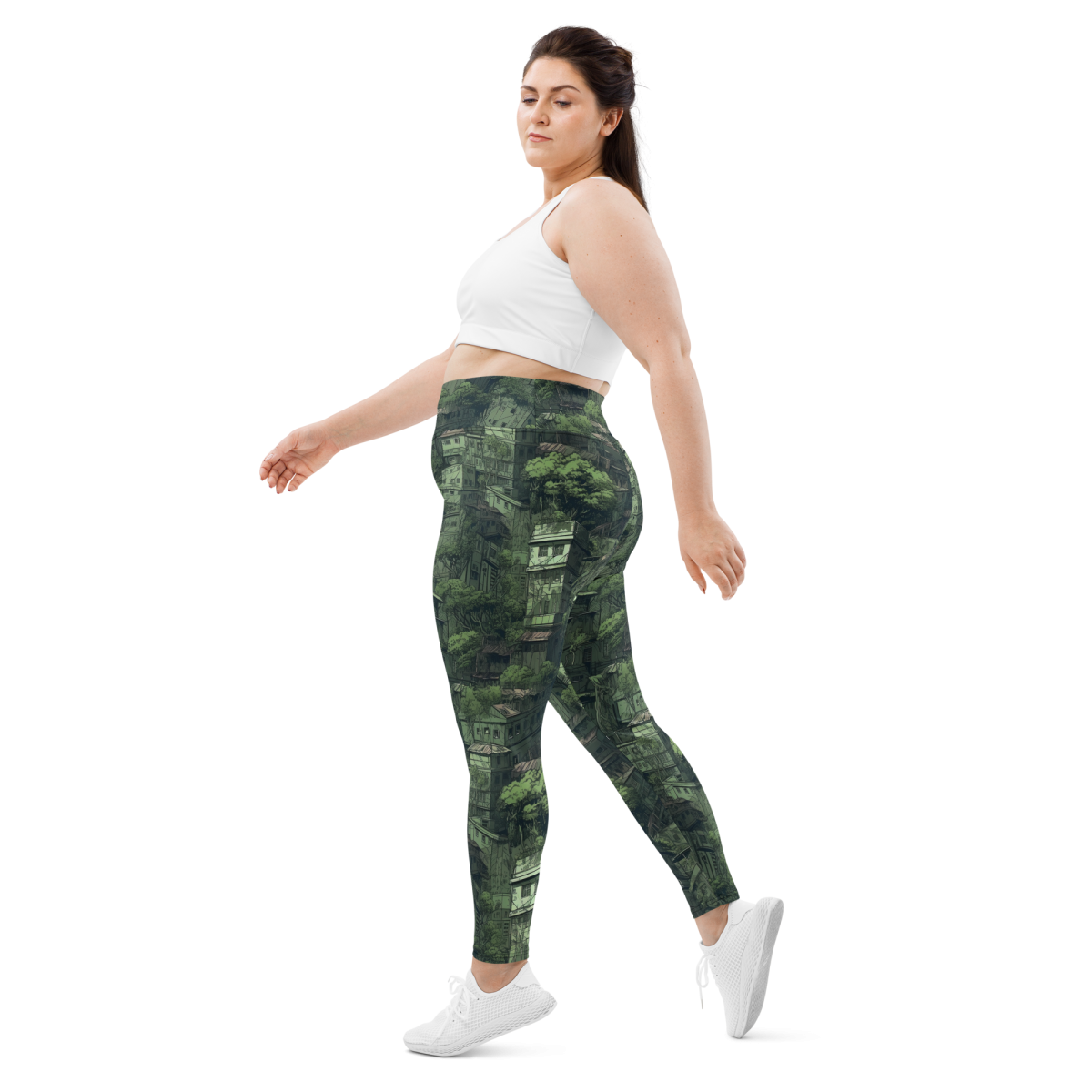 Nature Reclaims - Green - Yoga Shorts - Image 8