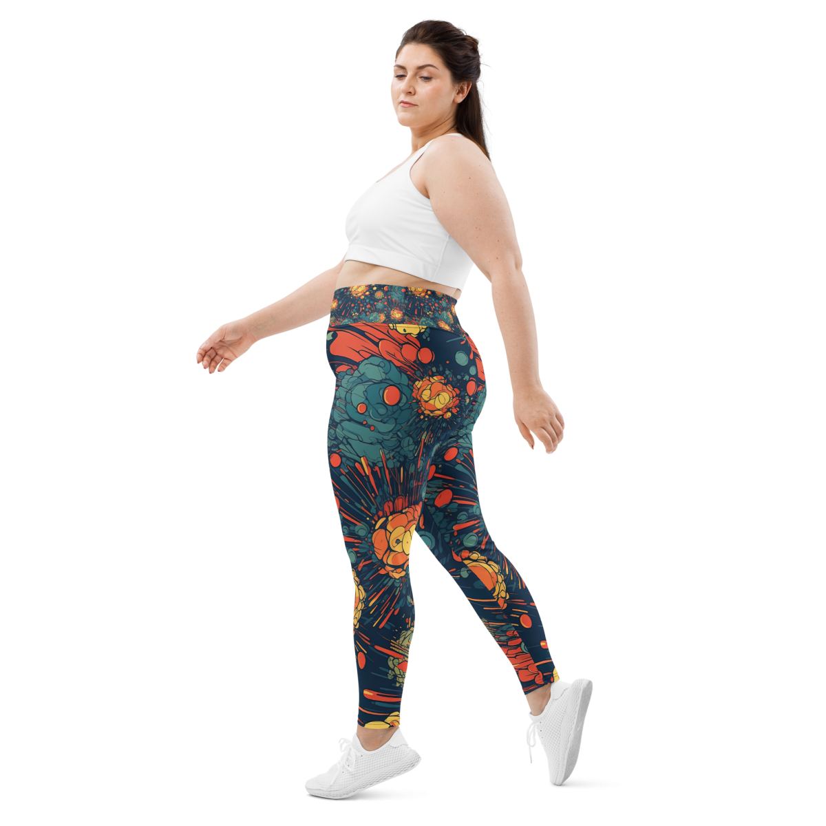 Subatomic Schism - Dark Blue Plus Size Leggings - Image 8