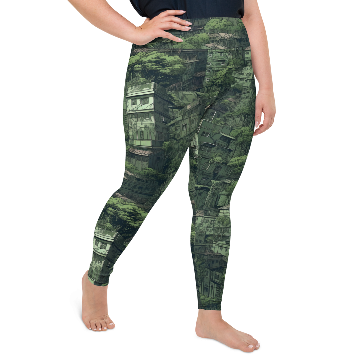 Nature Reclaims - Green - Yoga Shorts - Image 14