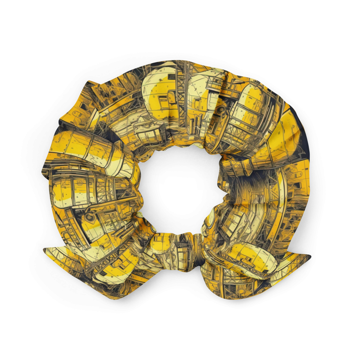 Moon Base - Yellow - Scrunchie - Image 2