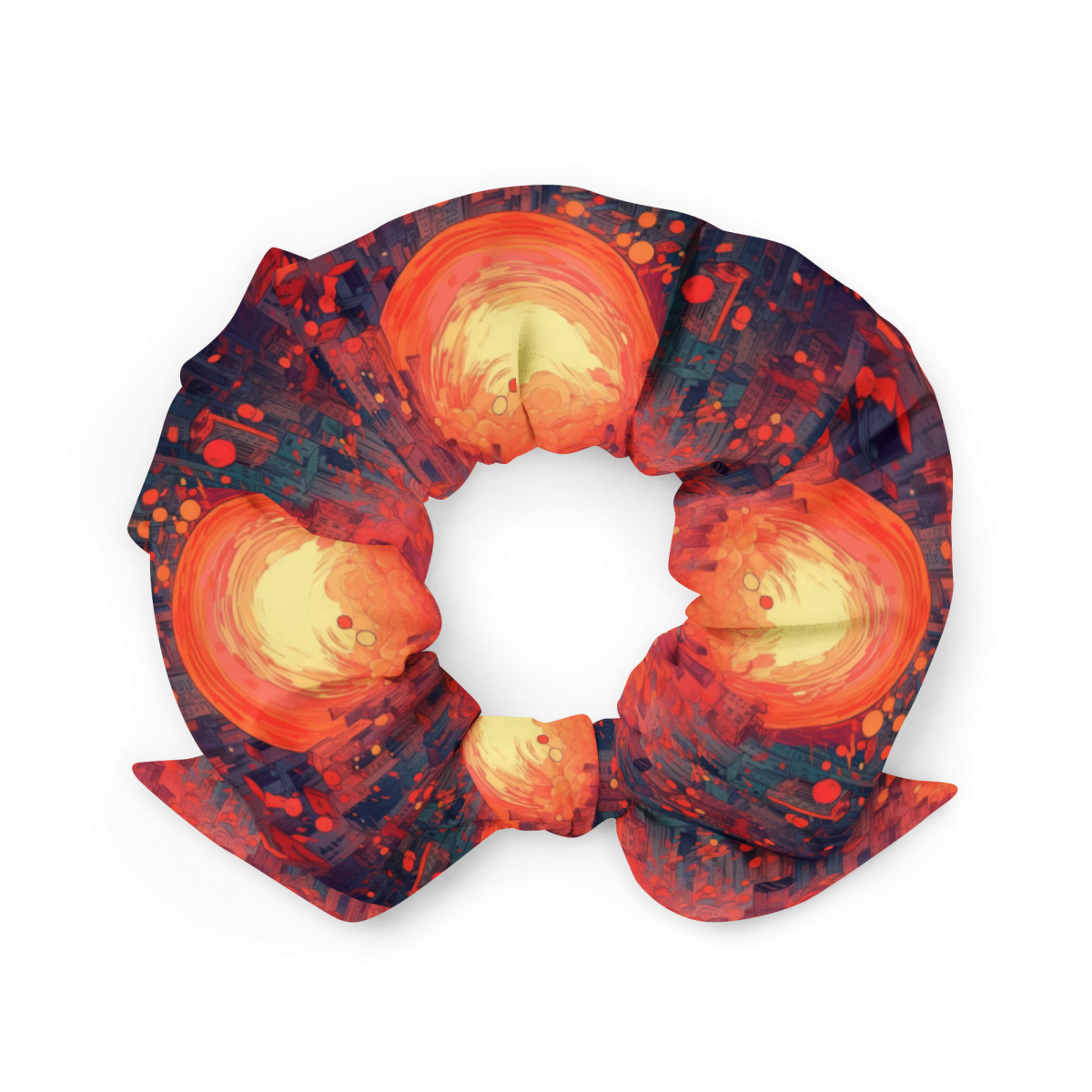 Fiery Dawn - Red/Black - Scrunchie - Image 2