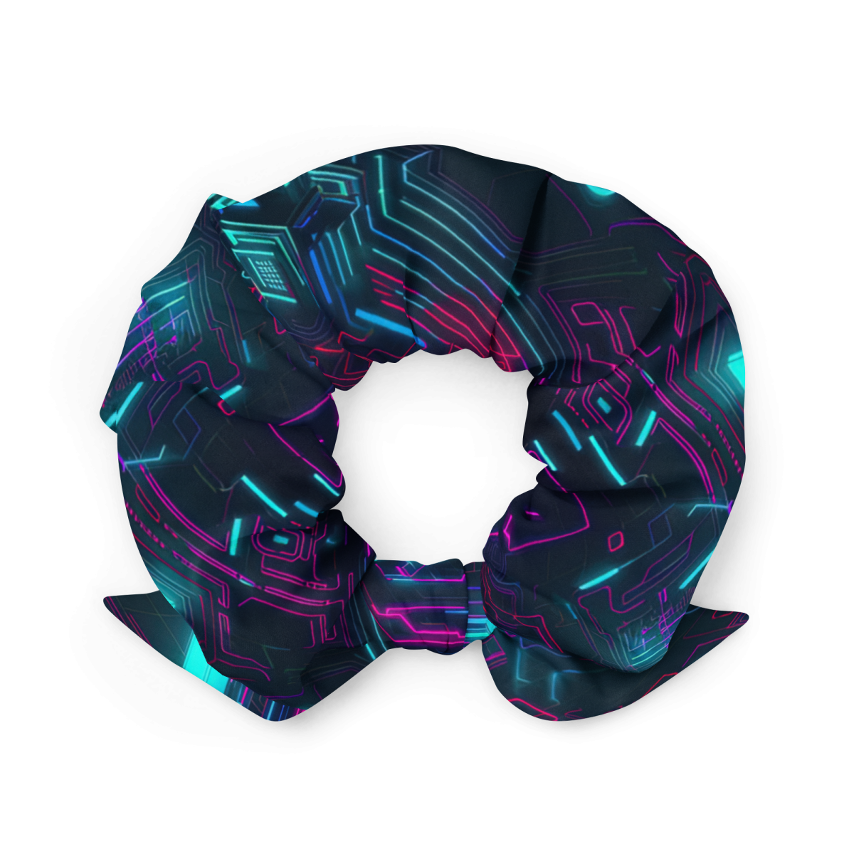 Cyberspace Circuits - Blue - Scrunchie - Image 2