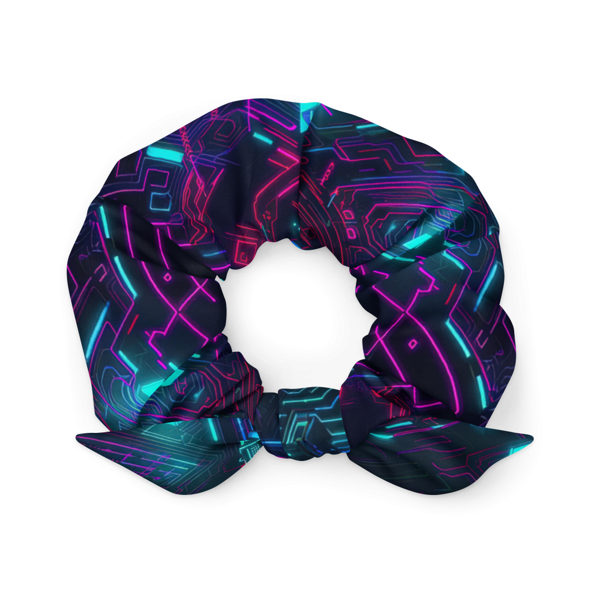 Cyberspace Circuits - Blue - Scrunchie
