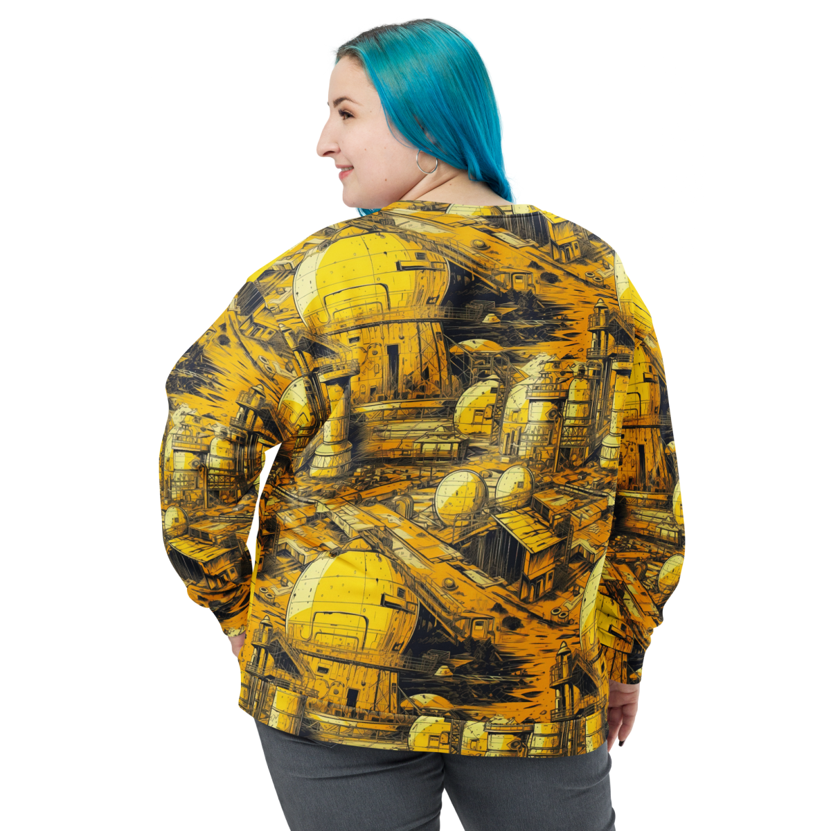 Moon Base - Yellown - Unisex Sweatshirt - Image 10